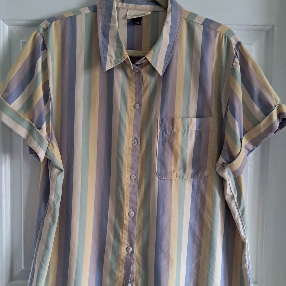 Striped Multicolor Women's Blouse   Large